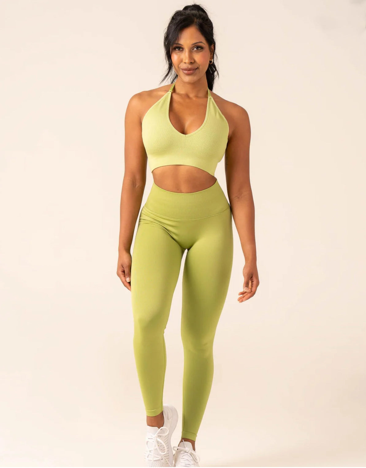 Vivi Curve Leggings - Green High Waist Butt Lifting