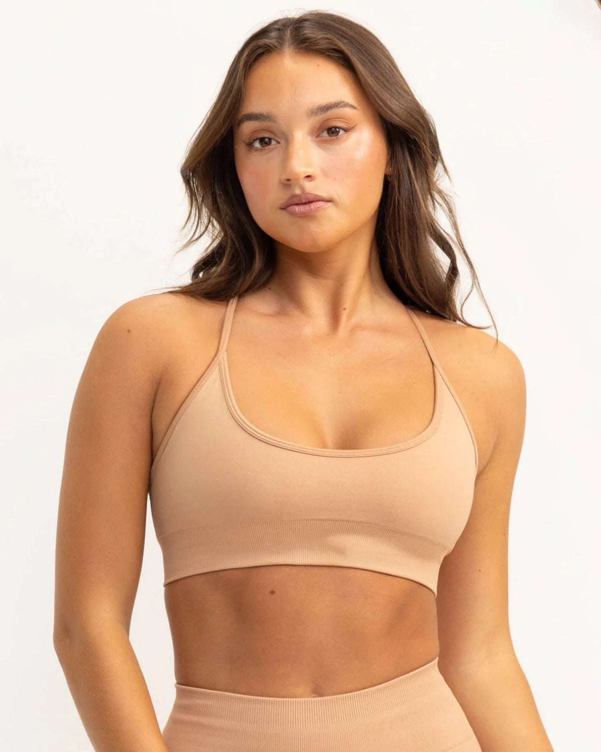 Vivi Curve Top - Beige Lift Sports Bra