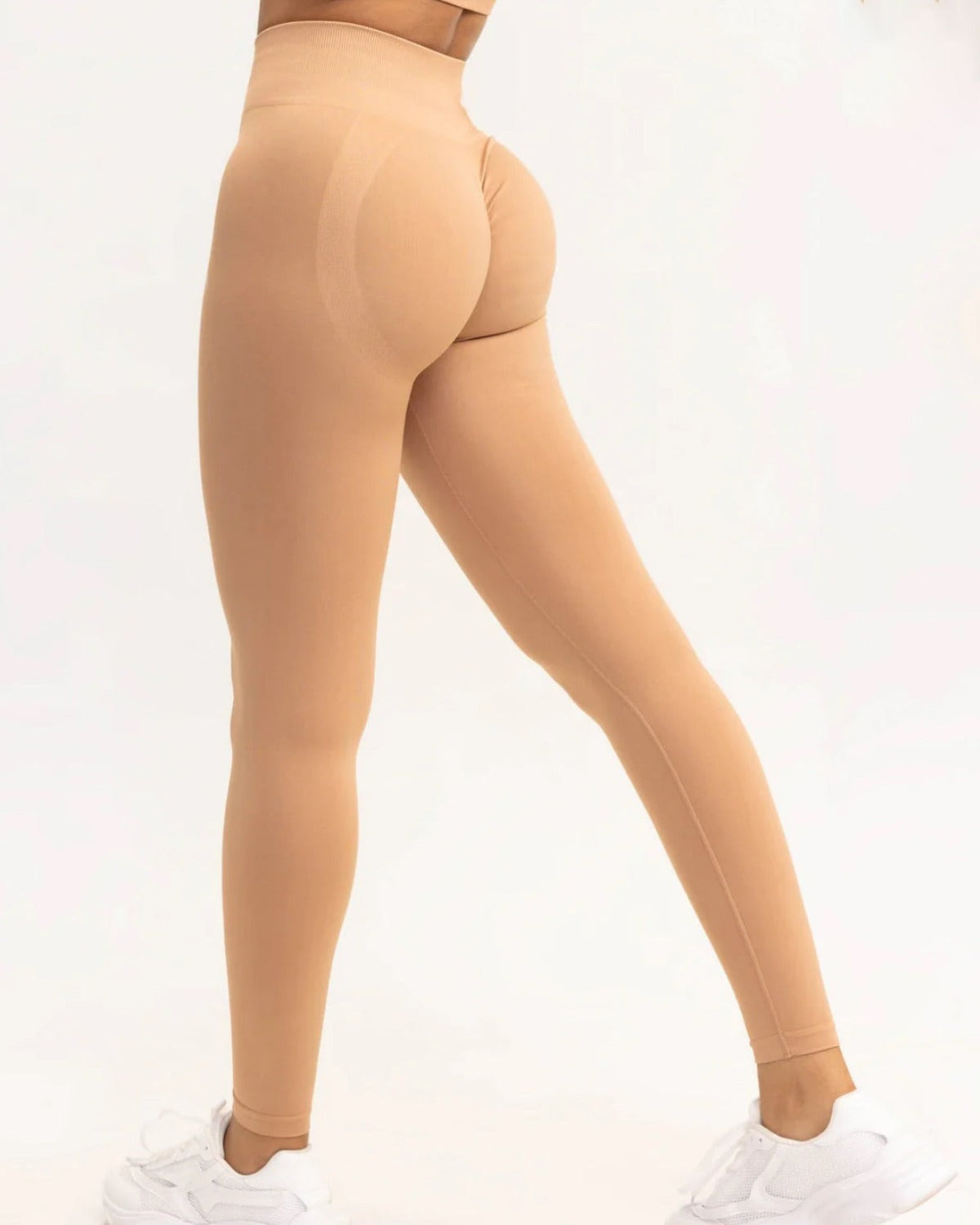 Vivi Curve Leggings - Beige High Waist Butt Lifting